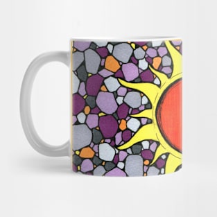 Sun with Gray and Purple background Mug